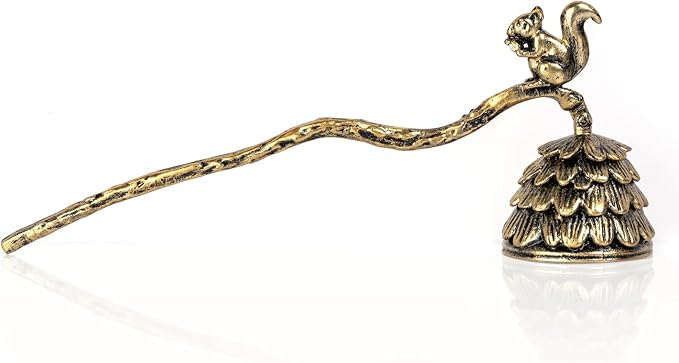 We Moment Candle Snuffer, Candle Snuffer Extinguisher with Long Handle,Retro Style Wick Flame Snuffer for Putting Out Candle Flame Safely,Pinecone Squirrel Candle Snuffers Accessory for Candle Lovers