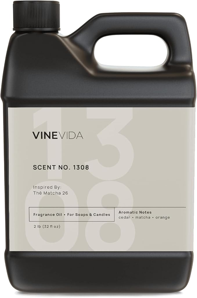 VINEVIDA Scent NO. 1308 Fragrance Oil - 32oz (2lbs) - Inspired by: Thé Matcha 26 Fragrance Oil for Candle Making - Made in USA Candle Scents Scents for Soap Making