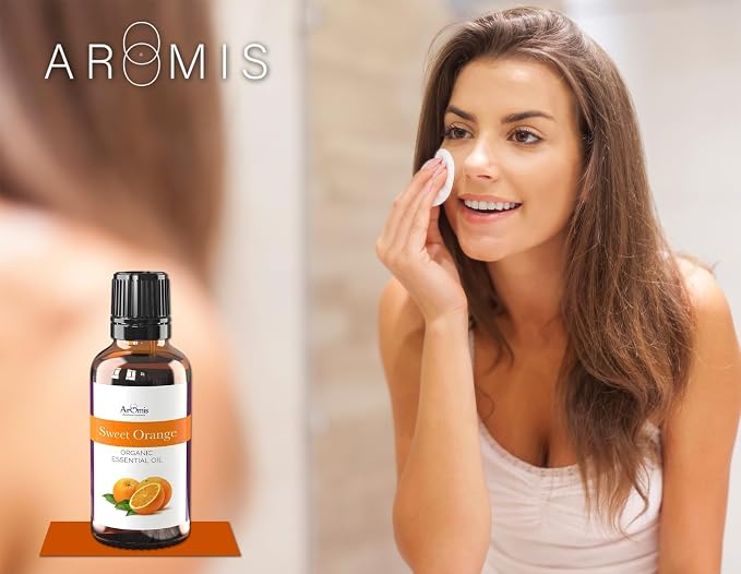 ArOmis Organic Sweet Orange Essential Oil - 100% Pure Therapeutic Grade - 30ml, Undiluted, Premium, Oils Perfect for Aromatherapy 1 fl oz