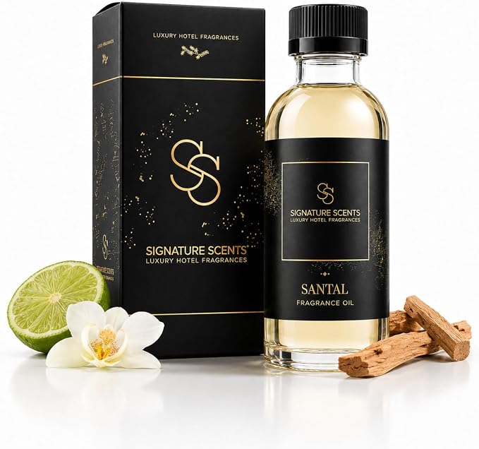 Luxury Hotel Diffuser Oil for Hotels and Homes - Aromatherapy Oils for use with an Essential Oil Diffuser at Home - Fragrance-Scent Diffuser Oil Blend (Santal) 4.05fl oz (120ml)