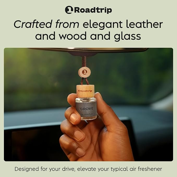Scented Car Air Freshener - Long Lasting Essential Oil Diffuser - Car Accessories for Men & Women - Pack of 2 Non-Toxic Car Air Freshener - 0.27FL OZ/8ML (Grove 8ml)