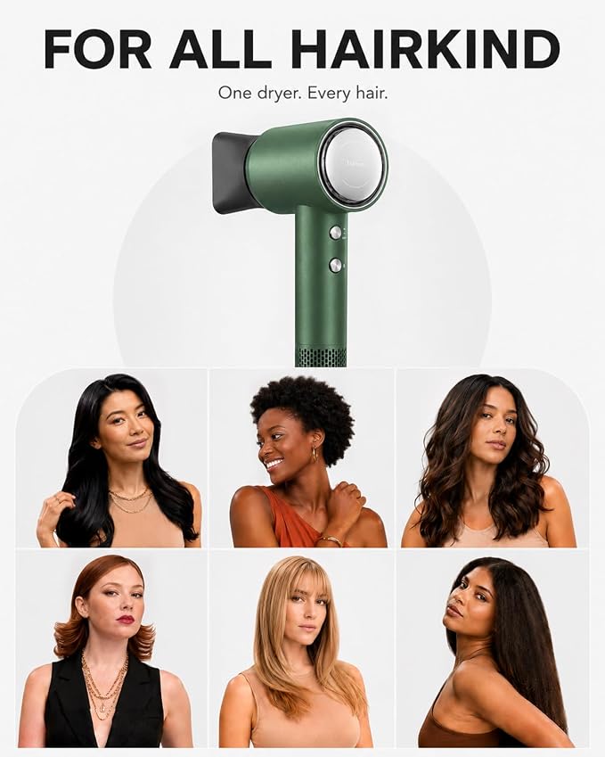 Tideway Hair Dryer Professional High-Speed Ionic Blow Dryer 110,000 RPM, Compact Hair Dryer with Magnetic Diffuser, Fast Drying with Brushless Motor Low Noise Smart Temperature Control-H11
