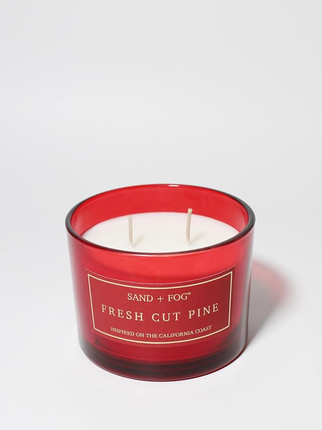 Sand + Fog Scented Candle - Fresh Cut Pine – Additional Scents and Sizes – 100% Cotton Lead-Free Wick - Luxury Air Freshening Jar Candles - Perfect Home Decor – 12oz …