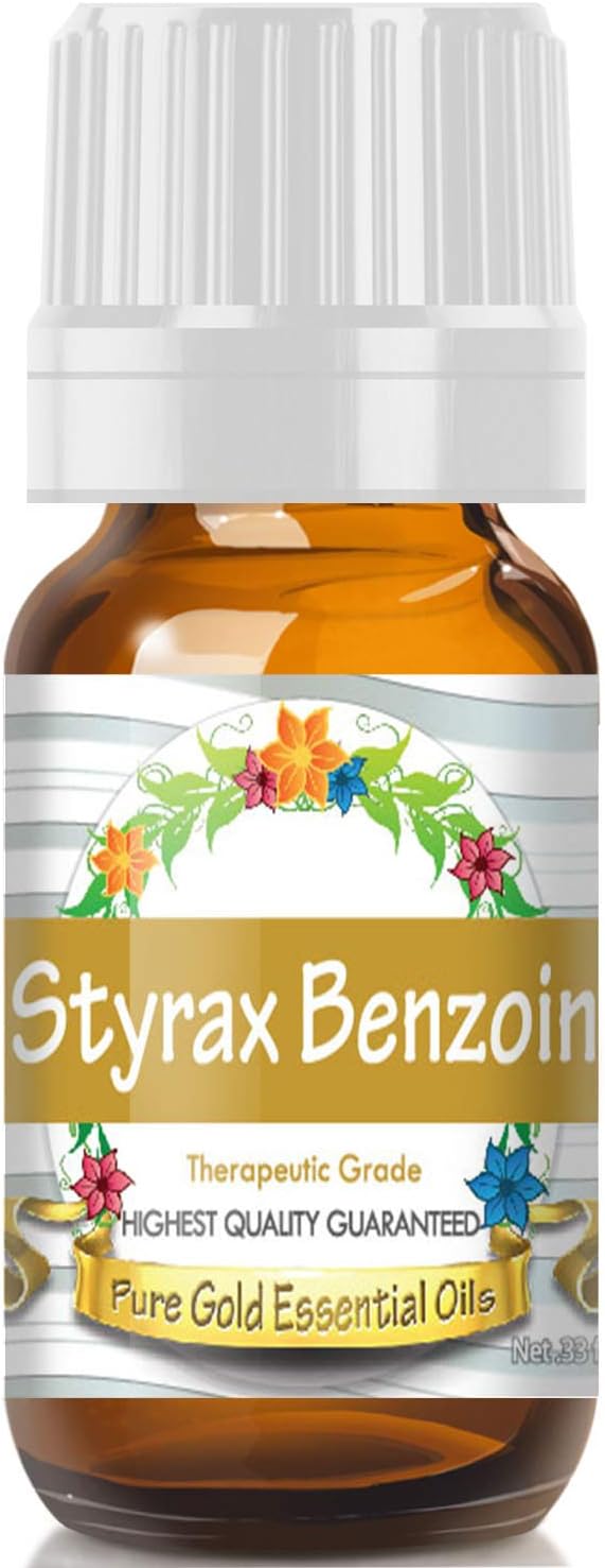 Pure Gold Essential Oils - Styrax Benzoin Essential Oil - 0.33 Fluid Ounces