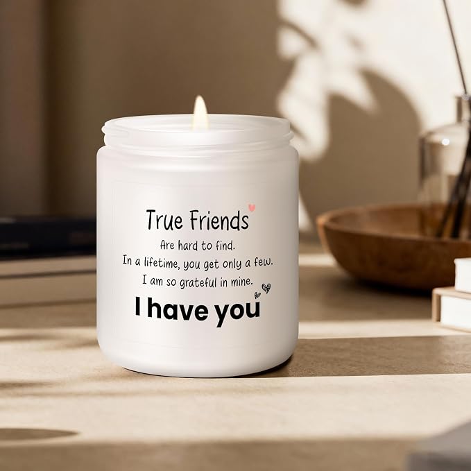 Friend Gifts for Women - Friendship Gifts for Bestie, Christmas Thanksgiving Decor Gift for Friend Woman - Lavender Scented Candle