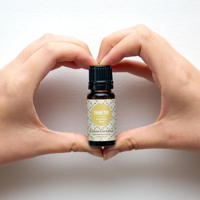 Edens Garden Thank You Essential Oil Blend – Gratitude & Teacher Gift, 100% Pure Undiluted Aromatherapy for Natural Wellness & Special Occasions – 10 ml (.33 fl oz)