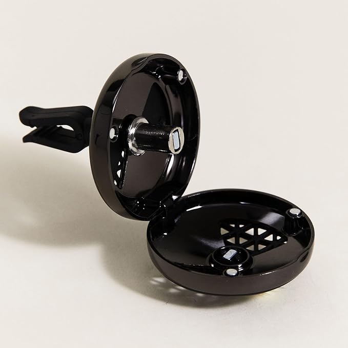 MAISON BERGER Car Diffuser, On/Off Smart Black, No Refill Included | Patented On/Off Intensity Control, Refillable Vent Clip, Holder Only, Ceramic Refill Sold Separately, Made in France