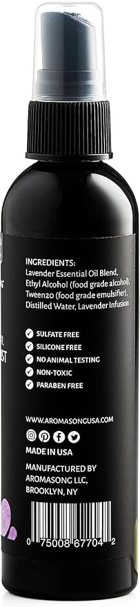 Aromasong Lavender Spray for Sleep Pillow | 2-Pack | All Natural Calming Linen & Bedtime Sleep Mist for Deep Sleep - Pillow Spray for Sleeping Aromatherapy with Botanical Essential Oils for Relaxing