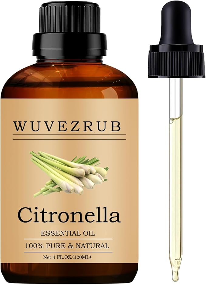 Citronella Essential Oils, 120ML Pure and Natural Essential Oil for Aromatherapy Diffuser - 4 Fl Oz