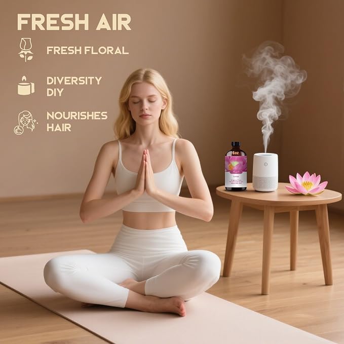 Lotus Essential Oil, Lotus Oil for Meditation, Diffuser, Humidifier, Massage, DIY Candle, Soap, Yoga, Relaxation, Gift Ready,Lotus Fragrance Oil - MLYNKL Essential Oils (4.33 fl oz / 130ml)