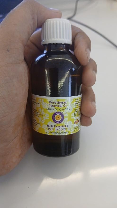 Deve Herbes Pure Styrax Essential Oil (Liquidambar styraciflua L) Steam Distilled 50ml (1.69 oz)