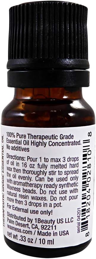 Waxness Aromatheraphy Waxing Essential Oil Rosemary Clarity Focus .33 oz / 10 ml