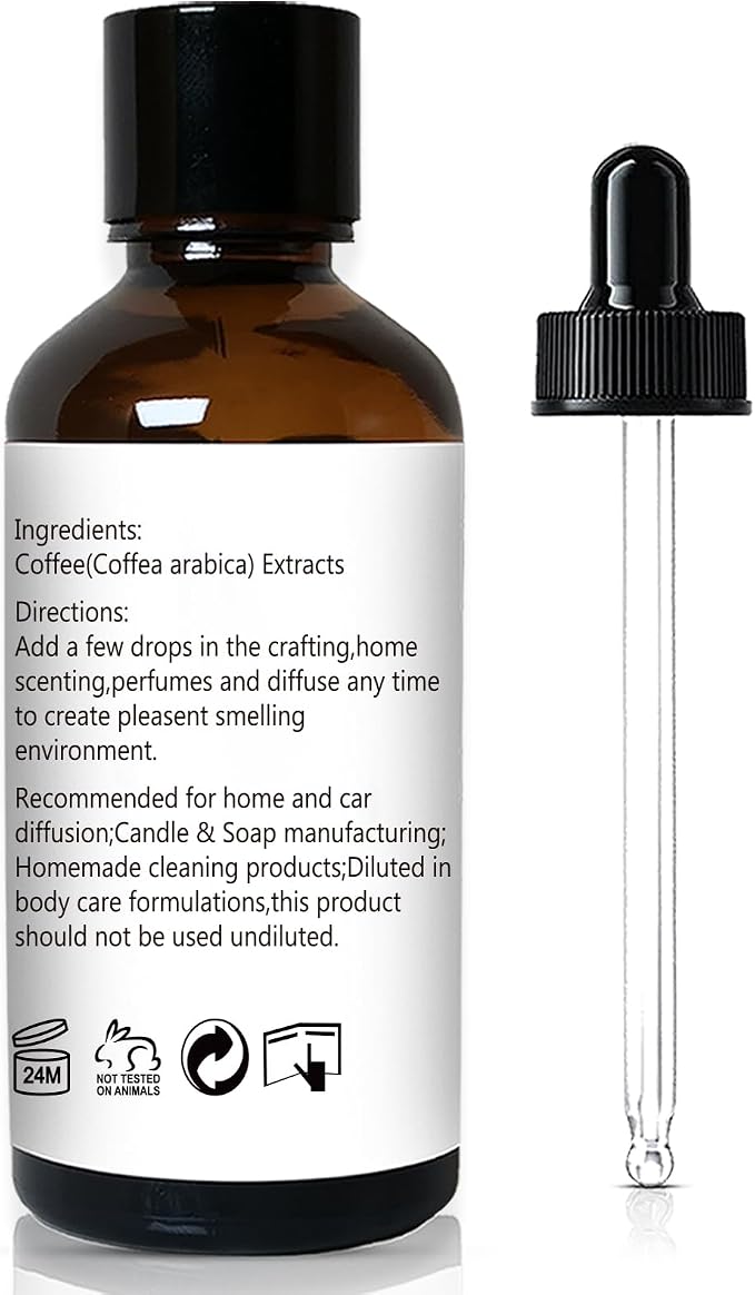 GM Gumili Coffee Essential Oil, Home Fragrance Oil, for Candle Scents Soy Wax Candle Making, Soap, Dryer Balls, Diffusers, Laundry, Slime -1 oz /30ml