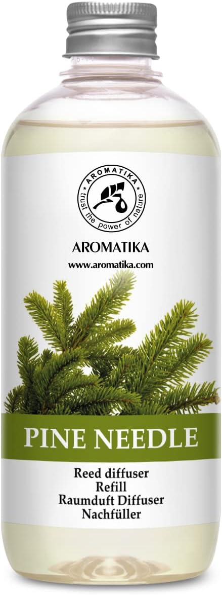Pine Diffuser Refill 17.0 Fl Oz - Fresh & Long Lasting Fragrance - Scented Reed Diffuser - Diffuser Oil Refill - for Aromatherapy - Office - Air Fresheners w/Natural Essential Pine Needle Oil