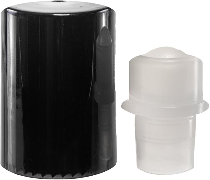 DMSOSTORE 12 Glass Roll-on Bottle 10ML - Convenient Refillable Design, Durable Plastic Cap, Smooth Roller for Essential Oils, Perfumes, and Aromatherapy