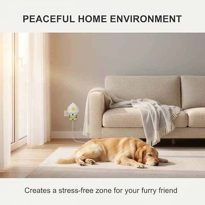 9 PCS Dog Calming Pheromone Diffuser with 6 Refills (48mL Each) - 3 Plug-Ins for 180 Days Continuous Stress Reduction for Dogs
