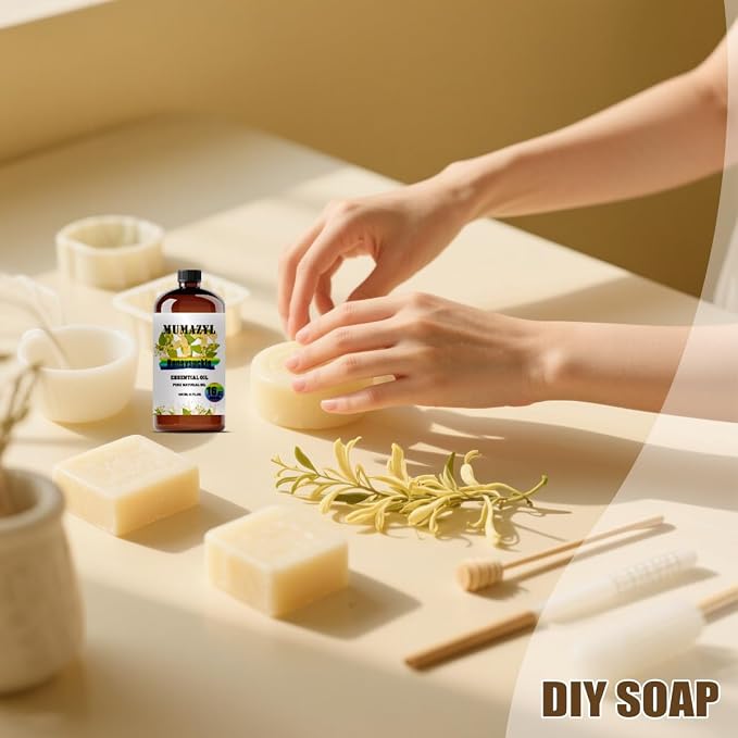 Honeysuckle Essential Oil, Honeysuckle Oil 16 Fl Oz 480ML for Diffuser Humidifier Yoga Cleaning DIY Candle Soap Making MUMAZYL Essential Oils