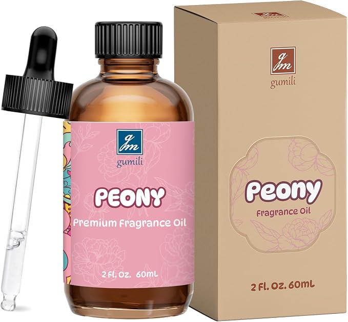 GM Gumili Peony Fragrance Oil 2 Oz, Natural Scent Oil for Home Essential Oils Diffuser, Candle Making, Soap Making, DIY Body Oils, Perfume, Body Mist, Spray - Luxury Scent