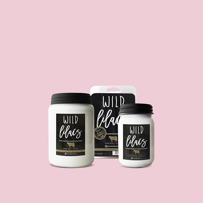 Milkhouse Candle Company Wild Lilacs Soy Wax Melts - Lilacs | Jasmine | Lily & Verdant Greens Scented - 5.5 oz, Hand-Poured, Made in the USA