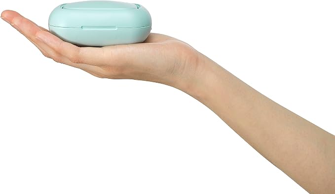 Serene House Pebble, Waterless Portable Aromatherapy Diffuser - Battery-Powered Fan Travel Diffuser, USB-Rechargeable - Quiet Operation, 8-Hour Runtime - Mint Green