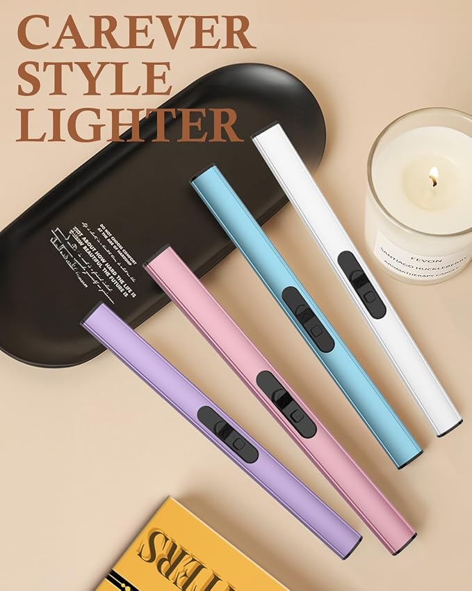 Electric Lighters for Women and Men - Rechargeable Plasma Lighter Flameless Windproof Candle Lighter Grill Gifts for Adults, Wife, and Girls