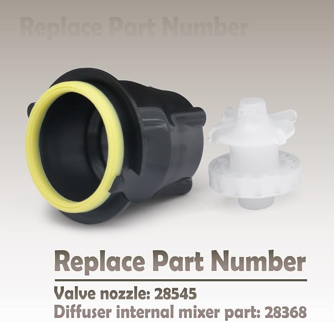 8 Pcs LEV 3.0 28545 Valve Nozzle and 28368 Diffuser Internal Mixer Part Kit Replacement for Cola Machine for Soda Maker for Juice Carbonated Beverage Dispensers, Inner Outer Valve Repair