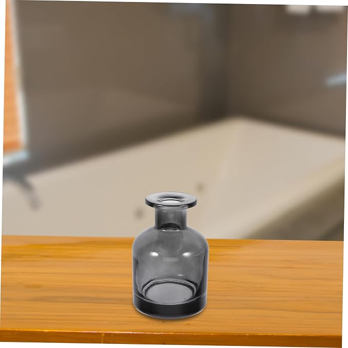 COLLBATH 2pcs Glass Reed Diffuser Bottles for Scent Diffuser Only Refillable Essential Oil Holders Home Office Decorative Fragrance Containers