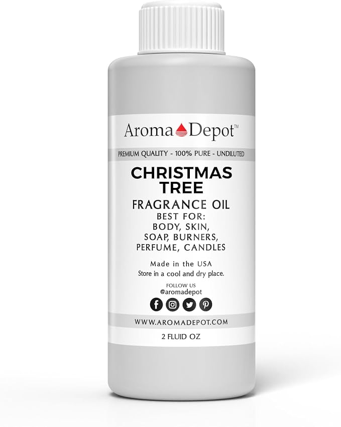 Aroma Depot Christmas Tree Perfume/Body Oil (7 Sizes) Our Interpretation, Premium Quality Uncut Fragrance Oil Floral Scent (2 Ounce Plastic Bottle (60ml))