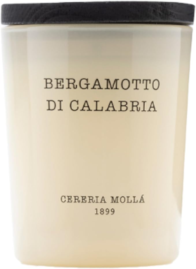Cereria Molla Scented Candle Travel Size 2.4 oz - Luxury Home Fragrances - Handmade EU (Bergamotto di Calabria)