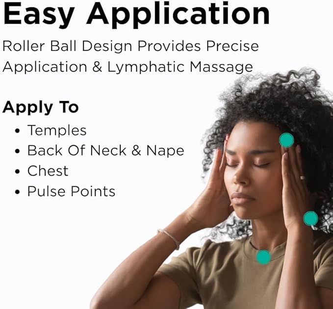 Essential Oil Rollers Headache Tension Relief Zapper - (10ml) Roll On for Soothing Relaxation, Aromatherapy Roller Headache Stick, Head Comfort, Soothing Head Stick