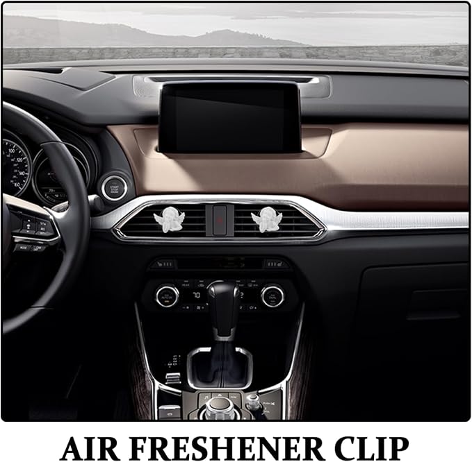 PRETYZOOM Car Air Vent Decoration Clip Baby Girl Angel Air Freshener Vent Clips Perfume Diffuser Car Interior Accessory 2 x 1.4 Inch