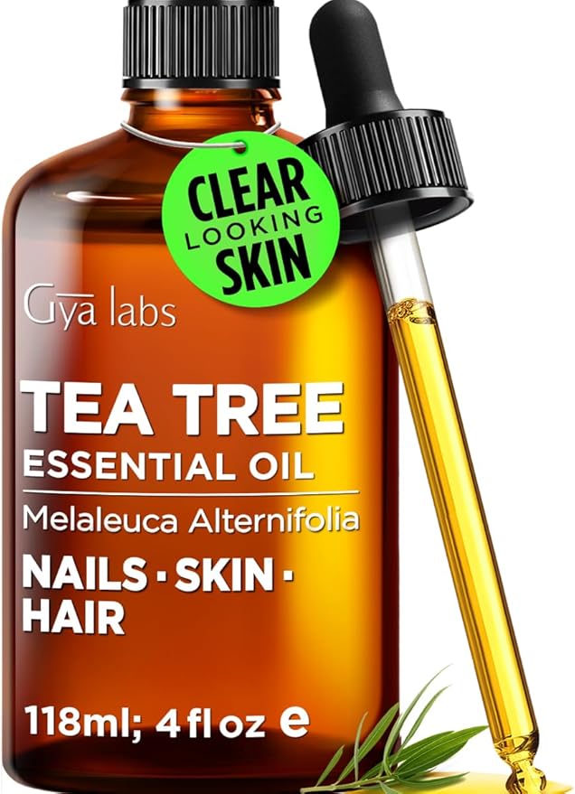 100% Pure Tea Tree Essential Oil - 4 Fl Oz - Tea Tree Oil for Hair, Skin, Diffuser, Aromatherapy & DIY Candle Making Scent