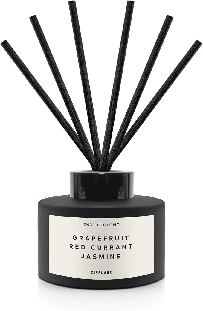 ENVIRONMENT Inspired by 5-Star Resort MRT Reed Diffuser, 200ml Reed Diffuser Aromatherapy (Grapefruit | Red Currant | Jasmine) Reed Diffusers for Home, Diffusing Oil Fragrance, Home Fragrance Products