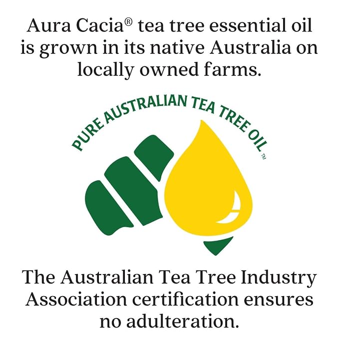 Aura Cacia 100% Pure Tea Tree Essential Oil | GC/MS Tested for Purity | 15 ml (0.5 fl. oz.) | Melaleuca alternifolia