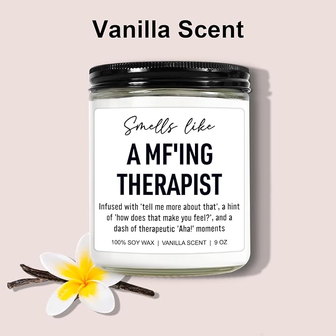 Younift Funny Scented Candle, Therapist Gifts, Therapy Office Decor & Must Haves, Occupational Therapy Gifts, Mental Health, Psychology Graduation, Therapist Appreciation Presents, Psychologist