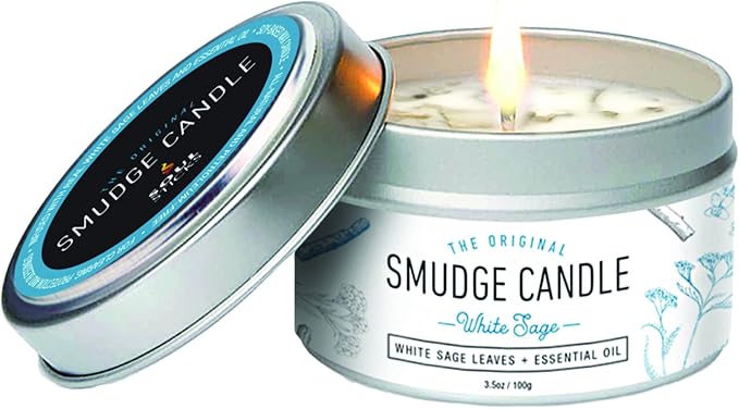 SOUL STICKS Smudge Candle for Cleansing House, Meditation, Chakra Healing, Aromatherapy | 3.5 Ounce Smudge Candle for Spiritual Cleansing (White Sage)
