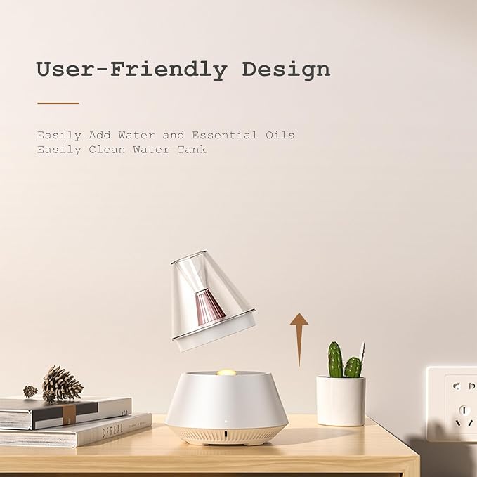 TriPro Essential Oils Aroma Diffuser,Portable Humidifier with Cool Mist and Warm Light Effect,Remote Control,150 ml Capacity,for Bedroom, Office, Living Room, Yoga (Black)