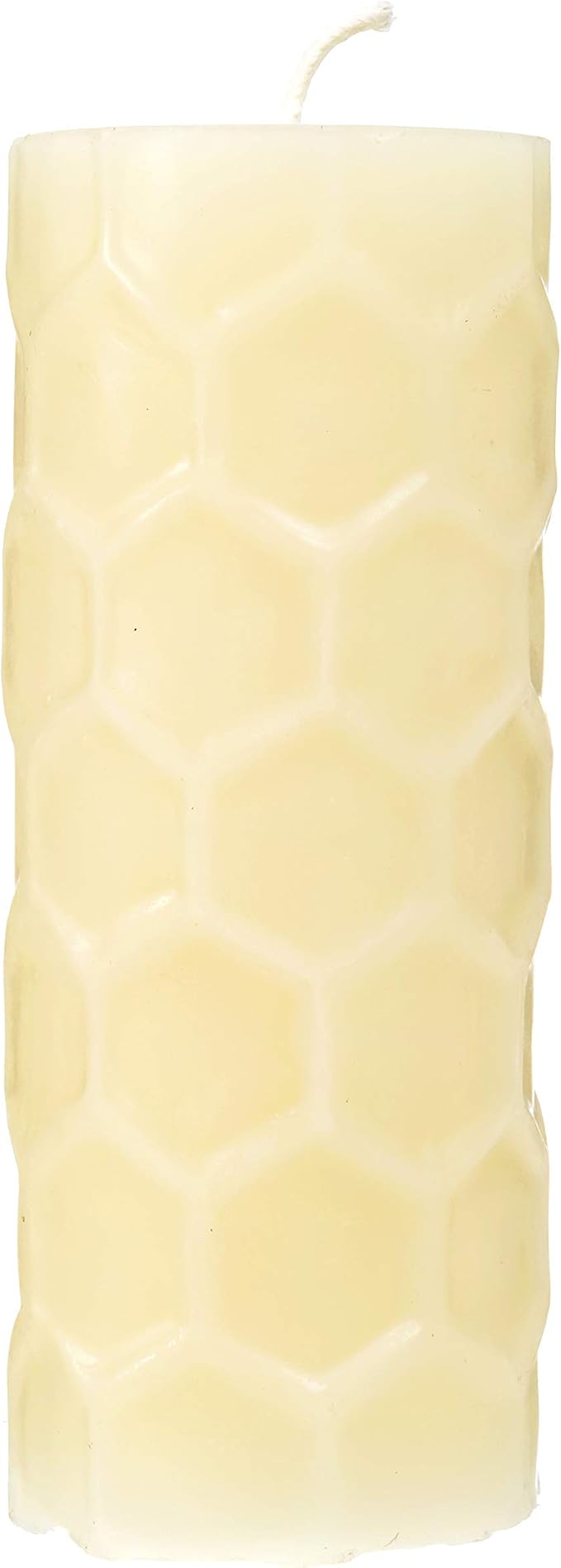 Honeycomb White Beeswax Candles - 2x6 Pillar Candles, 60 Hours - Naturally Whitened & Additive Free - Smokeless, Dripless, Unscented - 1 Pack - for Home Decor, Gifts - Alternative Imagination