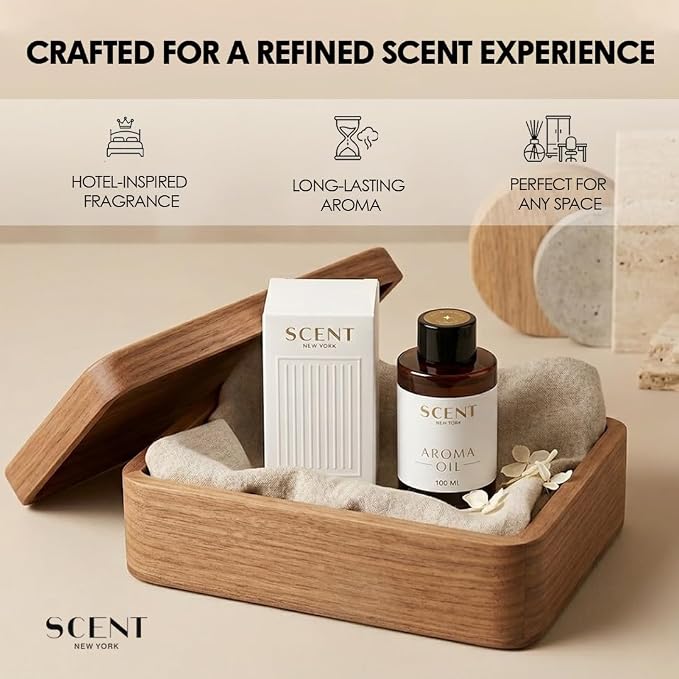 Scent New York White Flower Aroma Oil - Aroma Diffuser Fragnance Oil for Diffuser Refill - Aromatherapy Room Fragnance,Luxury Hotel - Inpired Scent - 3.38 fl oz (100 ml)