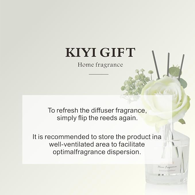 Reed Diffuser Set,8.4 fl oz Scent Diffuser with 6 Reed Sticks, Home Fragrance,Up to 120 Day Long Lasting Scent,Reed Diffuser for Bathroom,Shelf Decor (Bellflower)