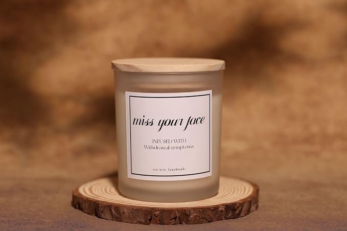 Best Friends Gifts for Women, Friendship Gifts for Women, Miss Your Face Lavender Candle for Bestie, Lavender Scented Candle, Natural Soy Wax & Natural Essential Oils