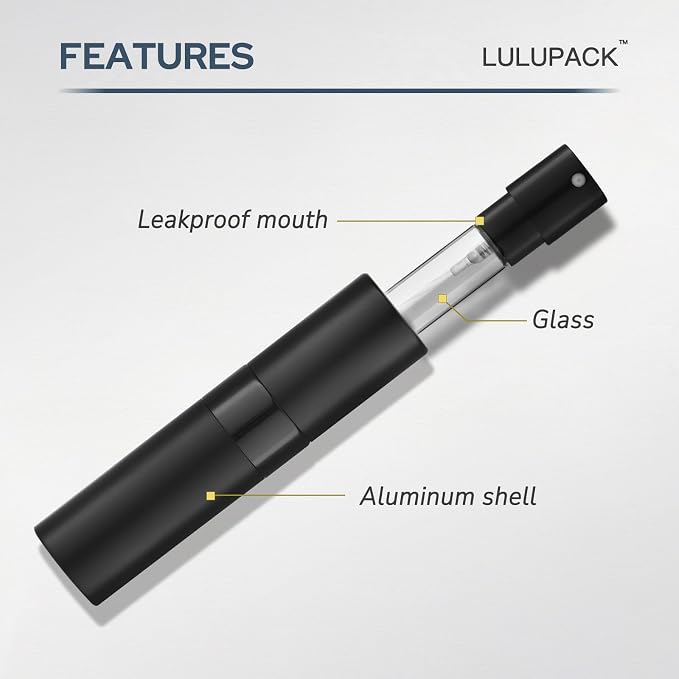 Lulupack Travel Perfume Bottle Refillable - Cologne Spray Atomizer Mini - Small Travel Size Empty Sprayer for Refill Sample Container - Portable Fragrance Decant Dispenser for Women Men 8ml 6PCS Red