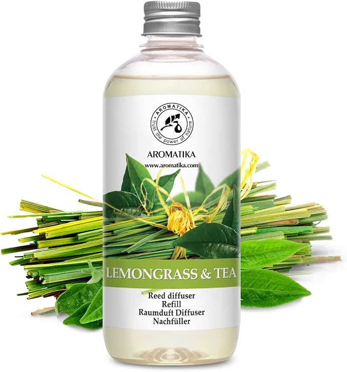 Reed Diffuser Refill Lemongrass - Tea 17.0 Fl Oz - Scented Diffuser - Room Diffuser Refill with Scent - Room Freshener - Home Fragrance - Scented Diffusers - Home Fragrance