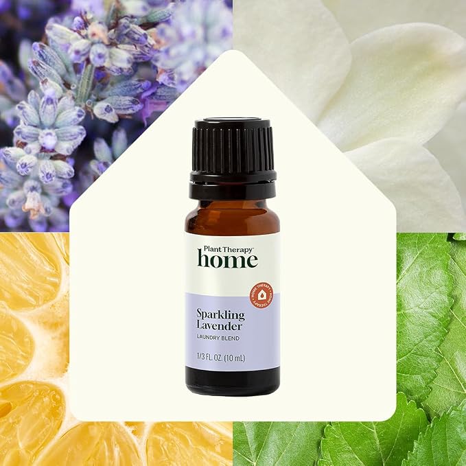 Plant Therapy Home Sparkling Lavender Laundry Essential Oil Blend 10 mL (1/3 oz) Pure, Undiluted, Wash Fragrance and Scent Enhancer