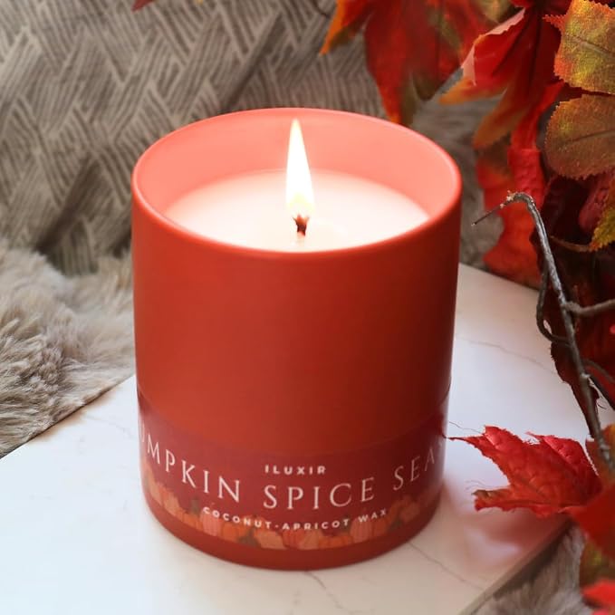 Pumpkin Spice Season Luxury Candle – Cinnamon Spiced Vanilla with Clove, Nutmeg & Buttercream – Handcrafted Vegan Coconut Wax, Phthalate-Free, Cruelty-Free – Cozy Fall Decor Tin Candle (13 oz.)