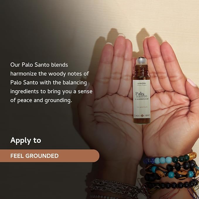 Palo Santo Essential Oil Roll-On Gift Set by Aromafume | 6 x 5ml /1.01 fl oz | Essential Oil Aromatherapy Rollers | Natural Roller Ball Perfume | Spiritual Meditation Accessories