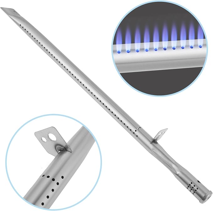 Grill Replacement Parts Kits for Smoke Hollow PS9900 PS9500 6800 6500 SH9916 SH5000, 16.5" Porcelain Steel Heat Plate and Stainless Steel Pipe Burners Replacement Parts Kit for Smoke Hollow