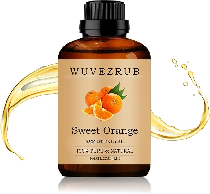 Sweet Orange Essential Oil 240ML - 100% Pure and Natural Oils for Aromatherapy Diffuser - 8 Fl Oz/Sweet Orange