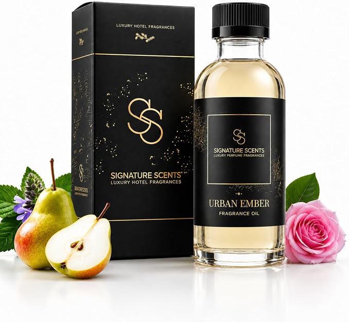 Signature Scents: Luxury Hotel Inspired Fragrance Oils for Diffusers (4.05 Fl Oz, Urban Ember)