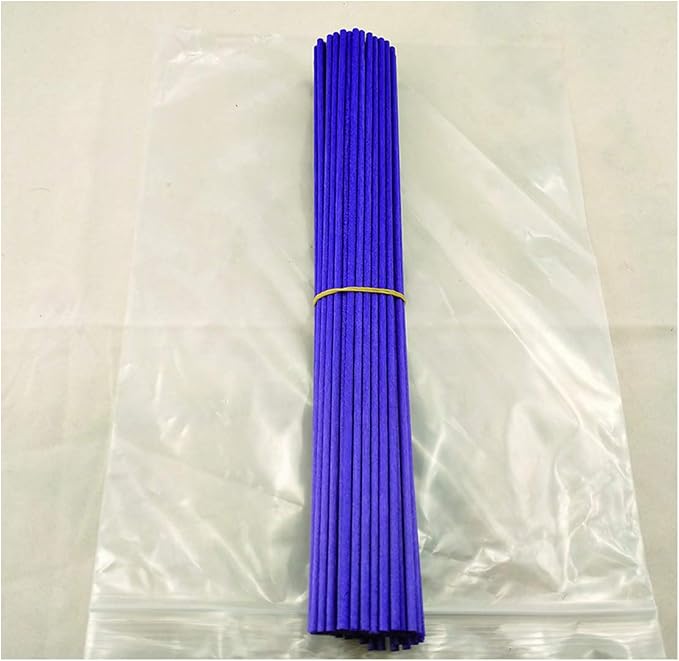 100 Pieces Fiber Reed Diffuser Replacement Refill Sticks (12" x 3mm, Purple)